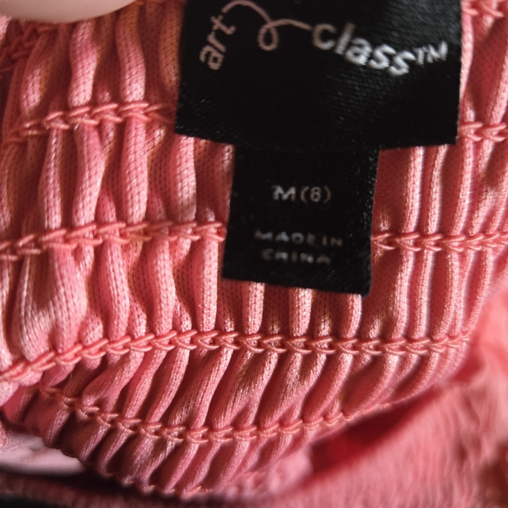 Pink Long Sleeve Kids Dress art class size M - Picture 2 of 2